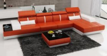 ZIMA  LEATHER  CHAISE LOUNGE (MODEL- G1086B) - CHOICE OF LEATHER AND ASSORTED COLOURS AVAILABLE
