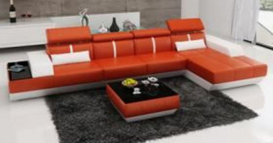 ZIMA  LEATHER  CHAISE LOUNGE (MODEL- G1086B) - CHOICE OF LEATHER AND ASSORTED COLOURS AVAILABLE