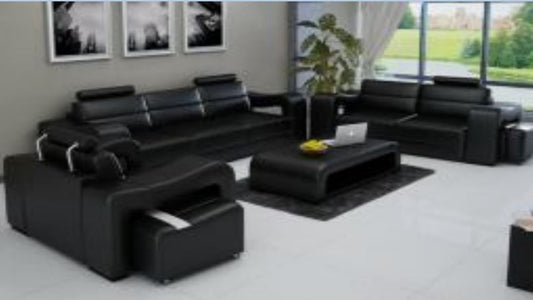 TERMIS 3S + 2S +1S   LEATHER   LOUNGE  SUITE (MODEL- G5072) - CHOICE OF LEATHER AND ASSORTED COLOURS AVAILABLE