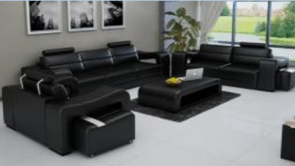 TERMIS 3S + 2S +1S   LEATHER   LOUNGE  SUITE (MODEL- G5072) - CHOICE OF LEATHER AND ASSORTED COLOURS AVAILABLE