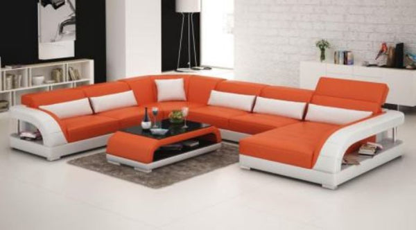 DANDY BONDED LEATHER CHAISE LOUNGE SUITE( MODEL-G1109) - CHOICE OF LEATHER AND ASSORTED COLOURS AVAILABLE