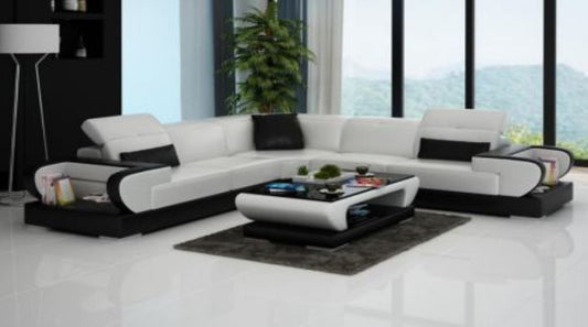 ZITTOMA  BONDED LEATHER CORNER  LOUNGE ( MODEL-G1106B) - CHOICE OF LEATHER AND ASSORTED COLOURS AVAILABLE