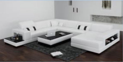 PATTERSON  BONDED LEATHER CHAISE LOUNGE SUITE( MODEL- G1101) - CHOICE OF LEATHER AND ASSORTED COLOURS AVAILABLE