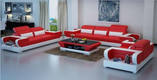 DAMEZI 3S + 2S + SINGLE SEATER BONDED LEATHER  LOUNGE SUITE( MODEL-G5106) - CHOICE OF LEATHER AND ASSORTED COLOURS AVAILABLE