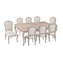 BICHIR 9 PIECE DINING SETTING 2200(W) -  WHITE WASHED