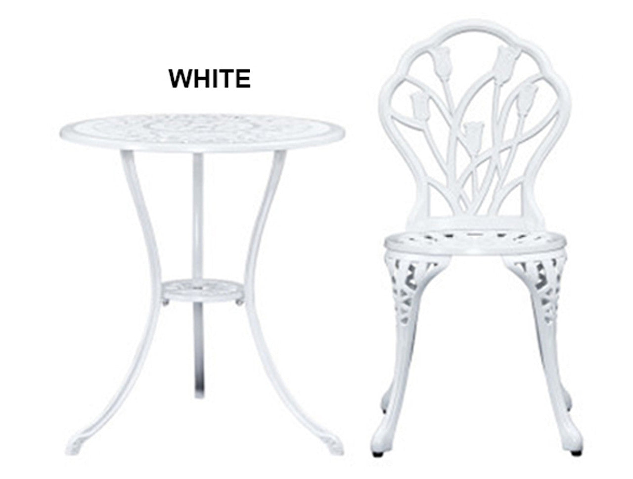 ADAMINA OUTDOOR 3 PIECE ALUMINIUM BISTRO SETTING COLLECTION - ASSORTED COLOURS