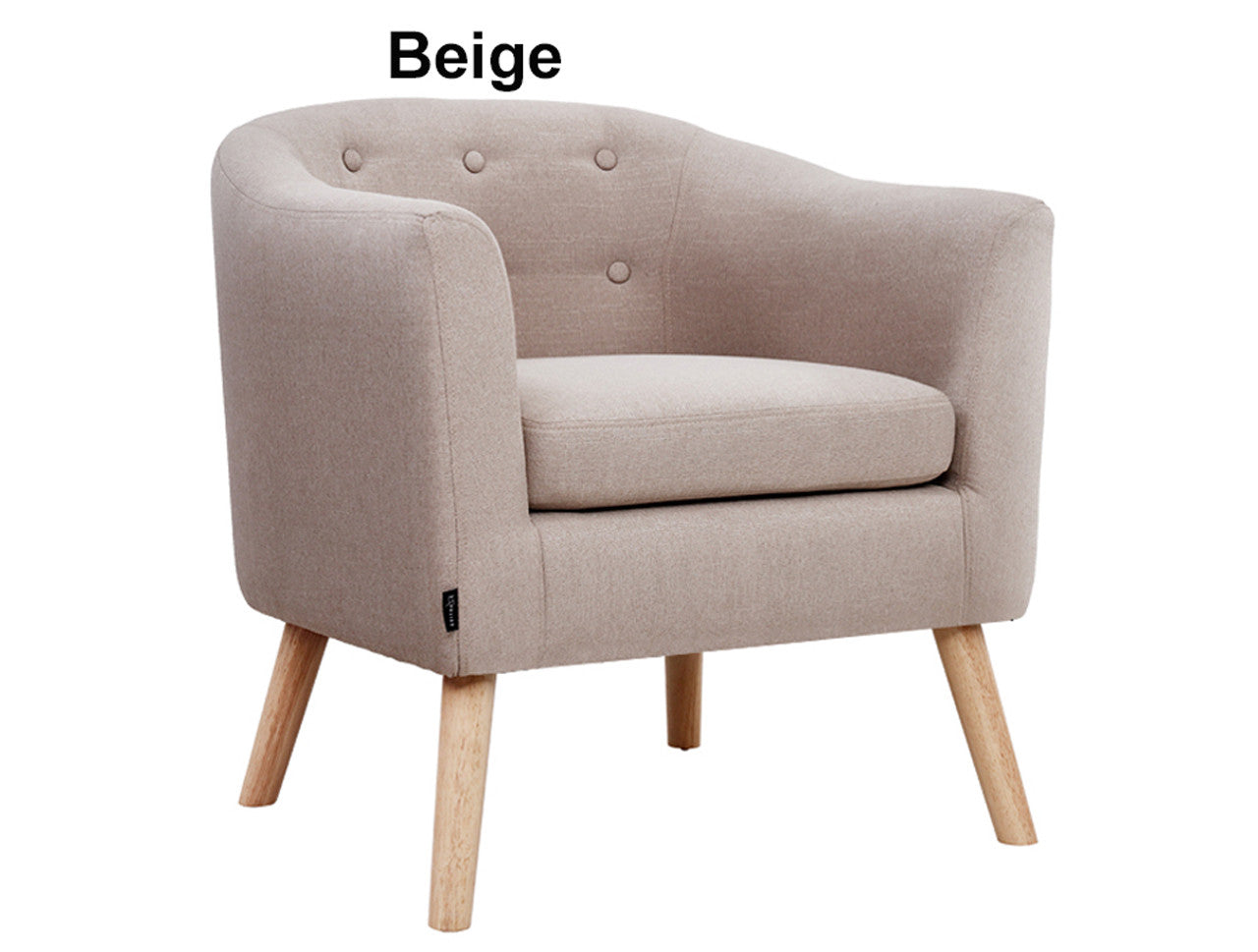 ADORA LINEN FABRIC TUB CHAIR - ASSORTED COLOURS