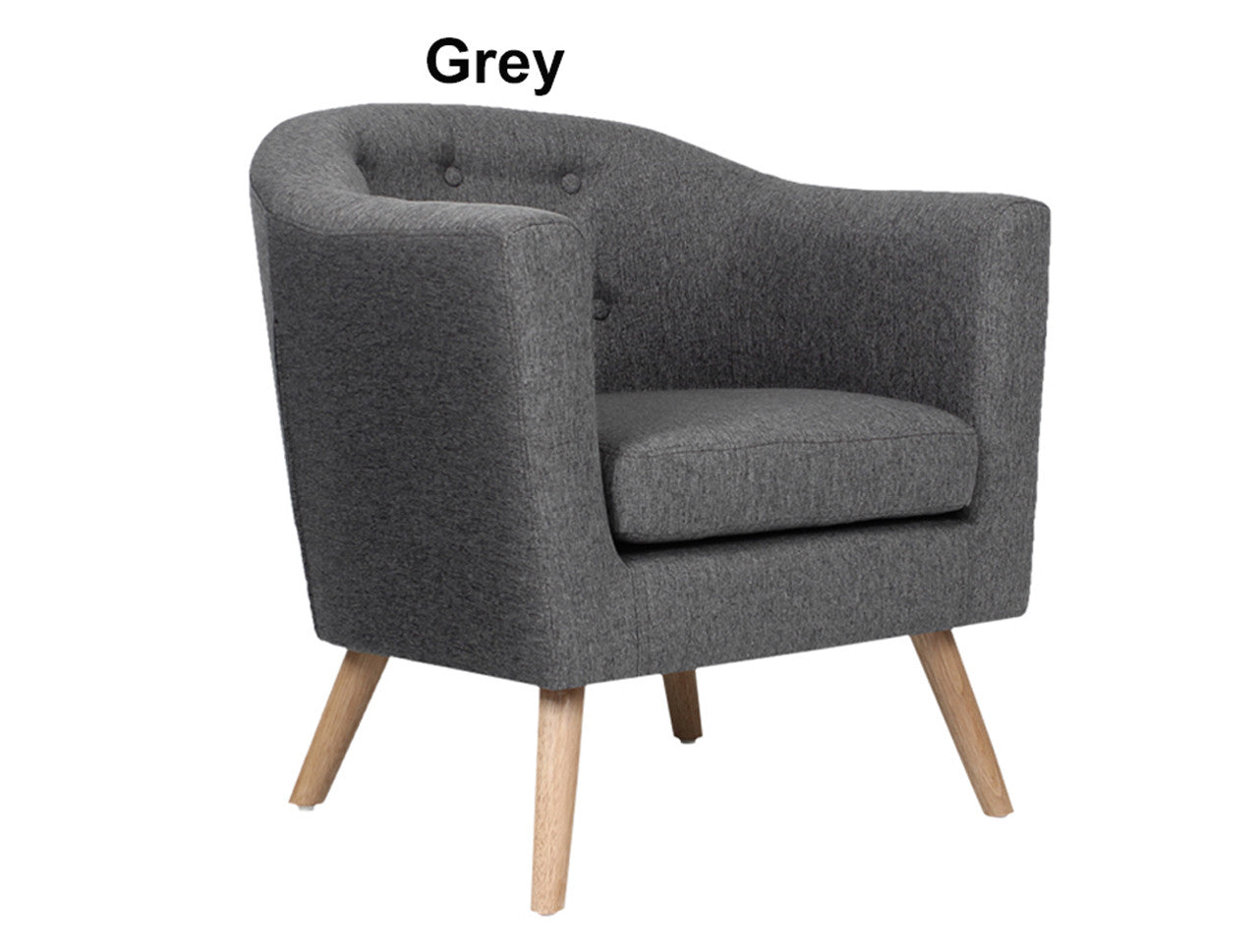 ADORA LINEN FABRIC TUB CHAIR - ASSORTED COLOURS
