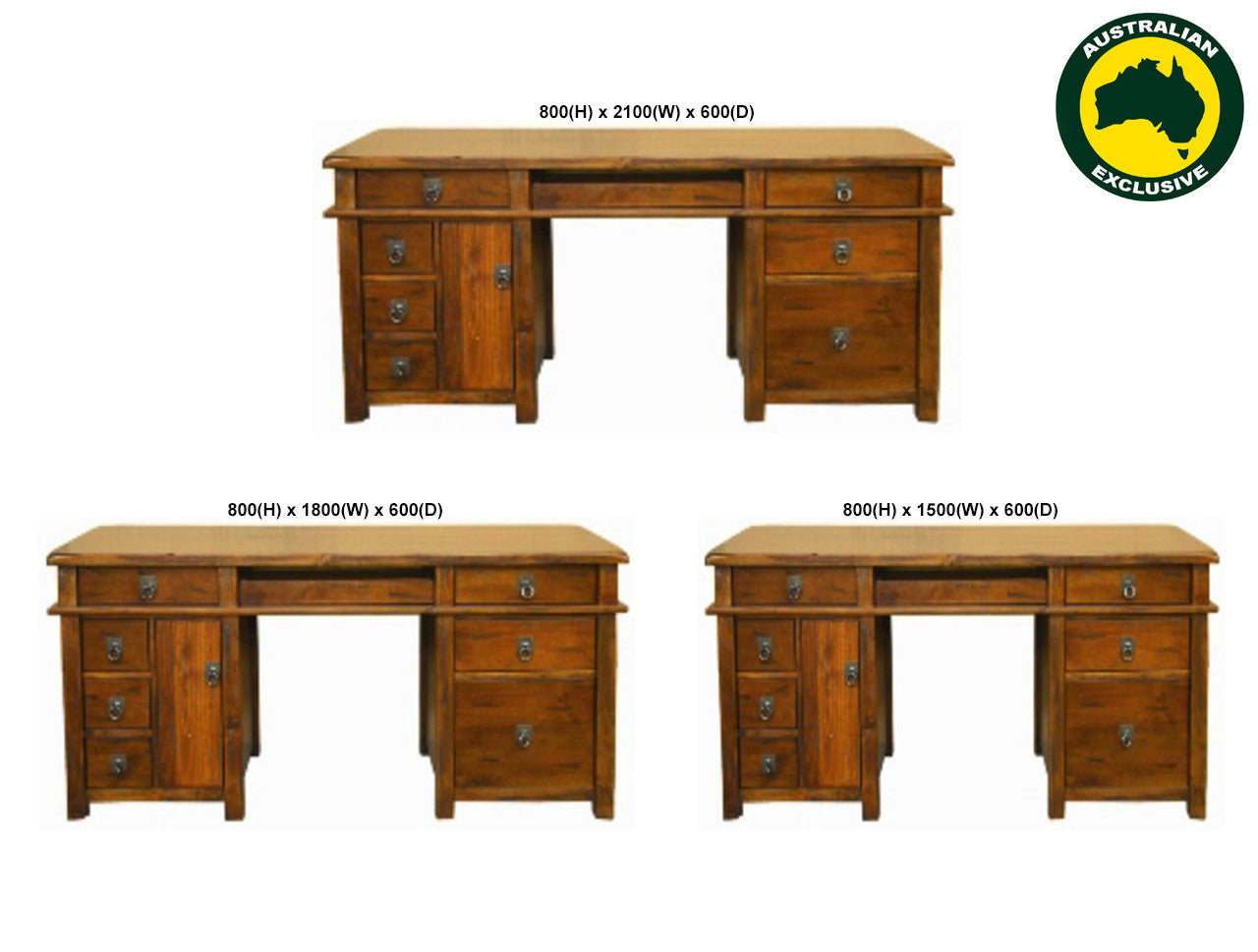 Alanzo (AUSSIE MADE) Desk Collection - Assorted Stained Colours