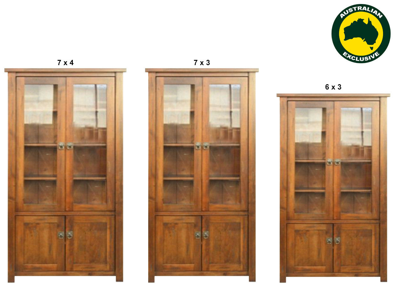 Alanzo (AUSSIE MADE) 4 Door Library Unit Collection - Assorted Stained Colours