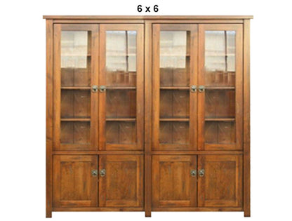 ALANZO (AUSSIE MADE) 8 DOOR LIBRARY UNIT COLLECTION - ASSORTED STAINED COLOURS - STARTING FROM $2399