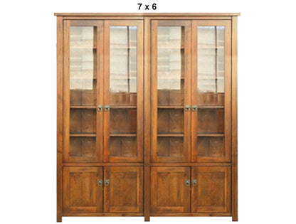 ALANZO (AUSSIE MADE) 8 DOOR LIBRARY UNIT COLLECTION - ASSORTED STAINED COLOURS - STARTING FROM $2399