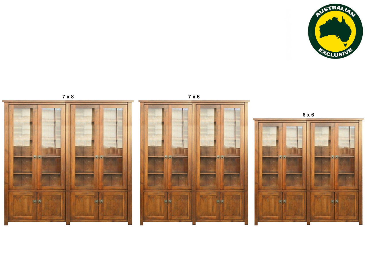 Alanzo (AUSSIE MADE) 8 Door Library Unit Collection - Assorted Stained Colours