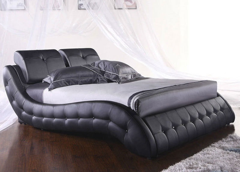 QUEEN ALESSANDRA LEATHERETTE BED (3012) - ASSORTED COLORS