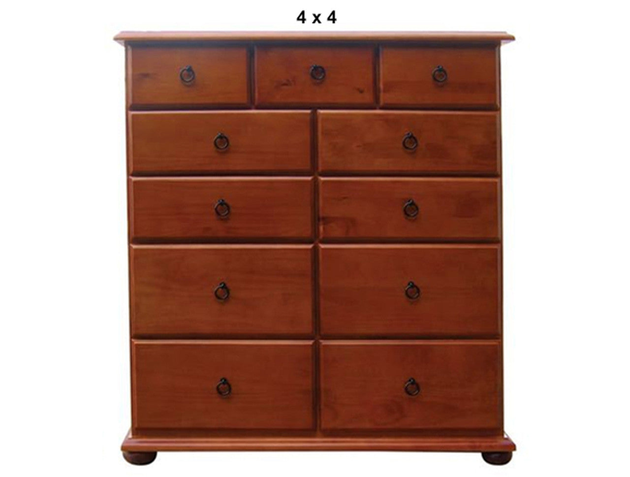 ANNA (AUSSIE MADE) LARGE CHEST WITH BUN FEET COLLECTION - ASSORTED STAINED COLOURS - STARTING FROM $1099