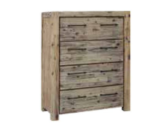 Winslow Acacia 5 Drawers Tallboy - As Pictured