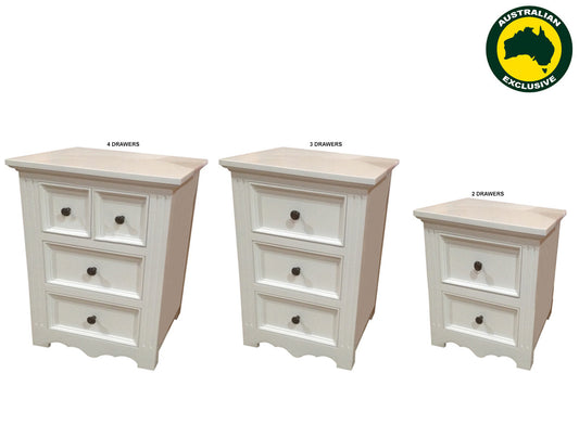 Harbour (AUSSIE MADE) Bedside Table Collection - Assorted Painted Colours
