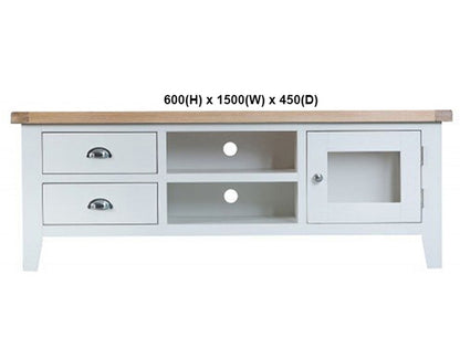 ARBETTA (AUSSIE MADE) LOWLINE LARGE ENTERTAINMENT TV UNIT 1 DOOR / 2 DRAWERS COLLECTION - ASSORTED PAINTED / STAINED COLOURS - STARTING FROM $999