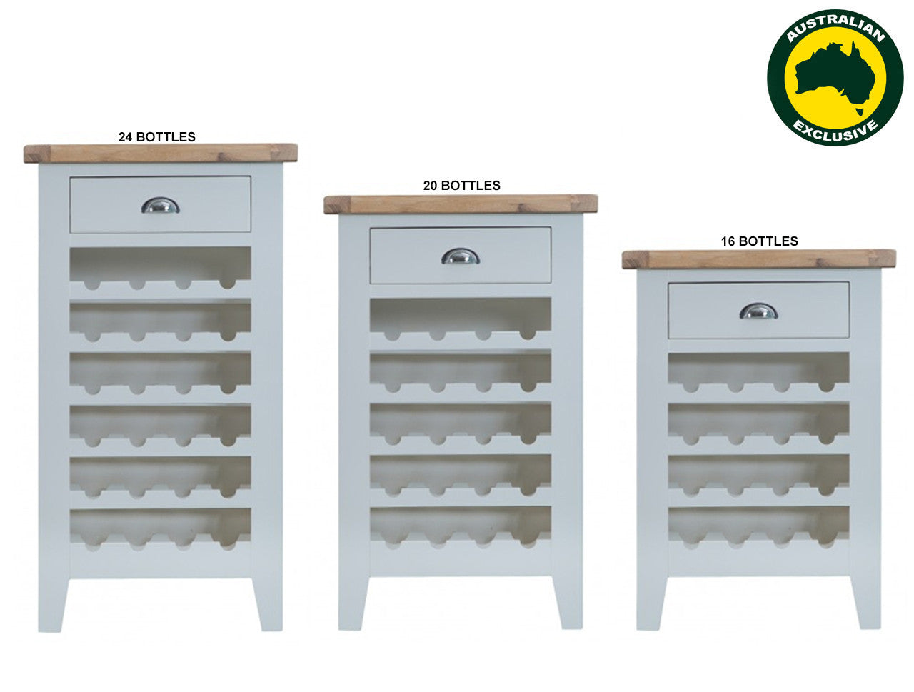 Arbetta (AUSSIE MADE) Wine Cabinet Collection - Assorted Painted / Stained Colours