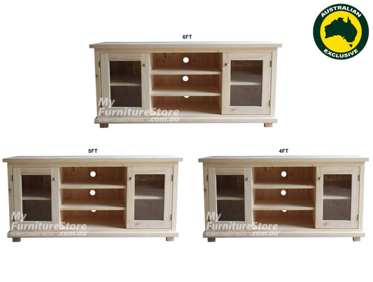 Arncliffe (AUSSIE MADE) 2 Door TV Unit Collection - Assorted Stained Colours