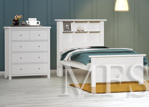 SINGLE OR KING SINGLE DAMION (CUSTOM MADE) 3 PIECE (BEDSIDE) BEDROOM SUITE - ASSORTED COLOURS