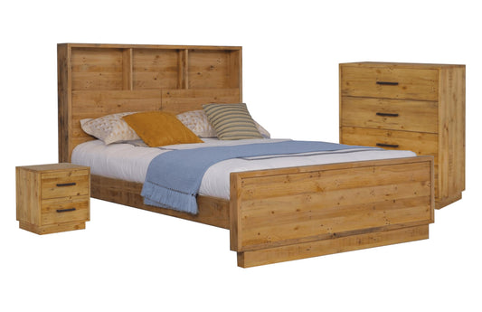 Syracuse Single Or King Single 3 Piece (TALLBOY) Bookend Bedroom Suite - As Pictured