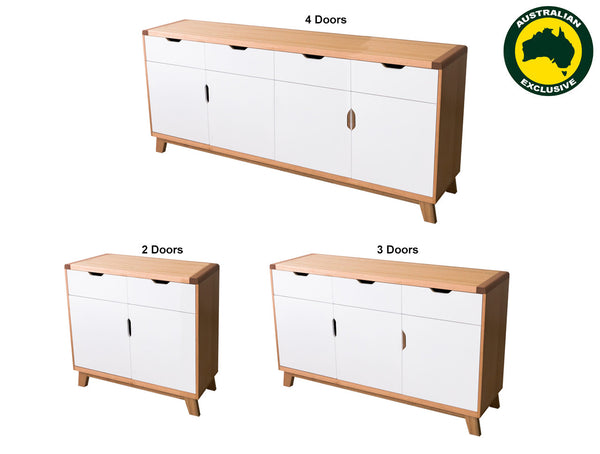 AVALON (AUSSIE MADE) BUFFET COLLECTION - TASSIE OAK COMBINATION - ASSORTED PAINTED COLOURS - STARTING FROM $1199