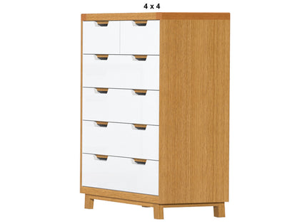 AVALON (AUSSIE MADE) 6 DRAWER TALLBOY COLLECTION - TASSIE OAK / CUSTOM-WOOD COMBINATION - ASSORTED STAINED / PAINTED COLOURS - STARTING FROM $1699