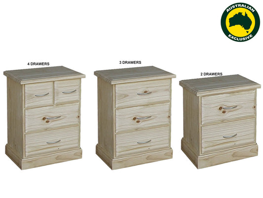 Avoca (AUSSIE MADE) Bedside Table Collection - Raw