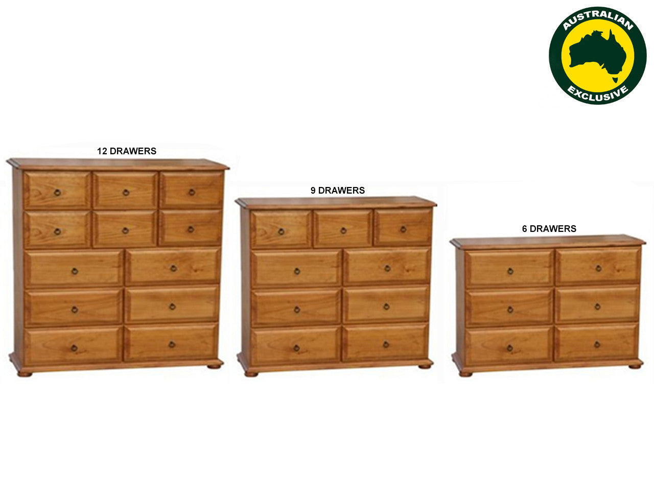 Avondale (AUSSIE MADE) Lowboy Collection - Assorted Stained Colours