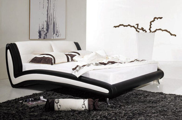 QUEEN BRYMO  LEATHERETTE  BED (B002) - ASSORTED COLORS AVAILABLE