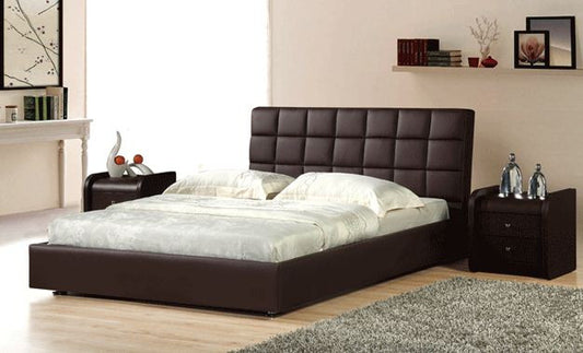QUEEN  KANSAS  LEATHERETTE  BED (B018) - ASSORTED COLORS AVAILABLE