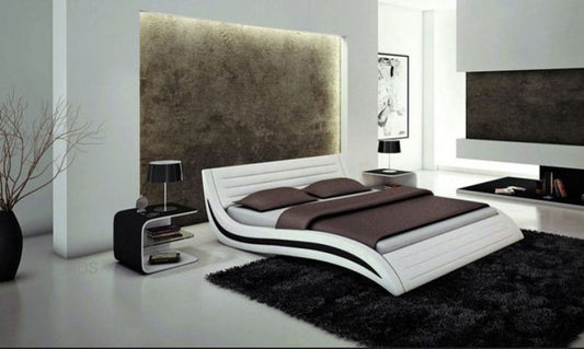 QUEEN BOWEN  LEATHERETTE  BED (B021) - ASSORTED COLORS AVAILABLE