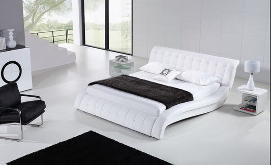 QUEEN  ELAM  LEATHERETTE  BED (B029) - ASSORTED COLORS AVAILABLE (SEE COLOR BOARD)
