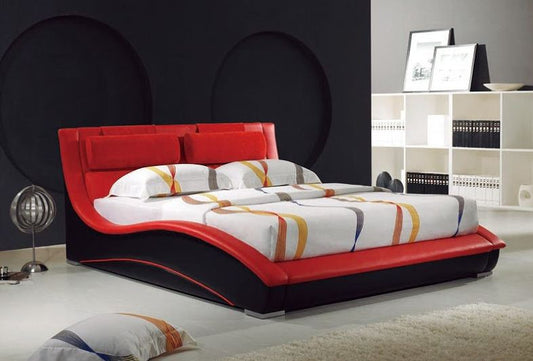 QUEEN  ABIDA LEATHERETTE  BED (B031) - ASSORTED COLORS AVAILABLE (SEE COLOR BOARD)