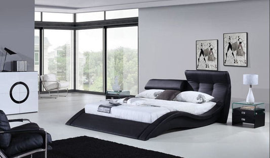 QUEEN ZIMRAM LEATHERETTE  BED (B032) - ASSORTED COLORS AVAILABLE (SEE COLOR BOARD)