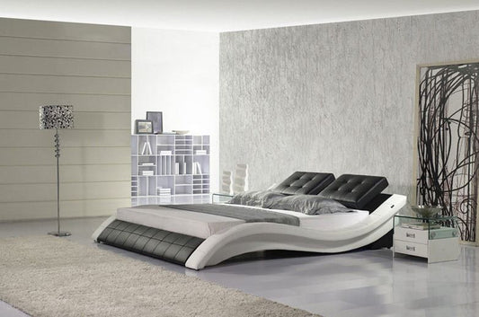 QUEEN DALTON LEATHERETTE  BED (B056) - ASSORTED COLORS AVAILABLE (SEE COLOR BOARD)
