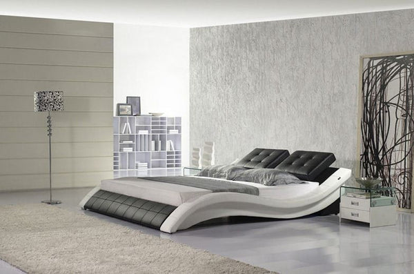 QUEEN DALTON LEATHERETTE  BED (B056) - ASSORTED COLORS AVAILABLE (SEE COLOR BOARD)