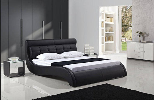 QUEEN EASTON LEATHERETTE BED (B082) - ASSORTED COLORS (SEE COLOR BOARD)