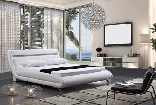 QUEEN  FARICA LEATHERETTE  BED (B085) - ASSORTED COLORS AVAILABLE (SEE COLOR BOARD)