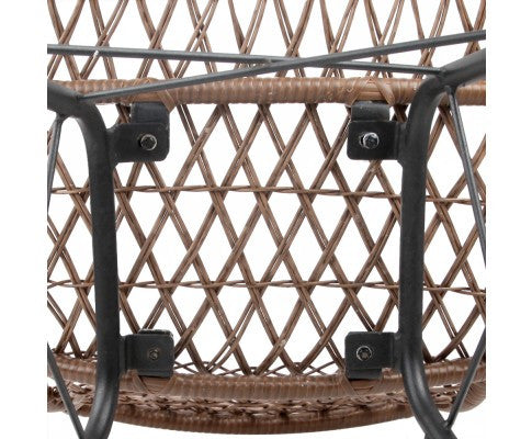 DERILY SET OF 4 RATTAN DINING CHAIRS - NATURAL