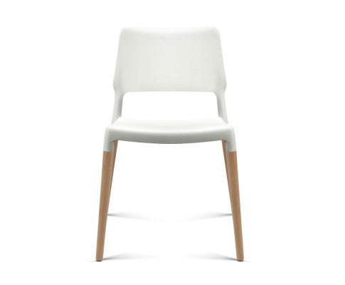 PHOEBE (SET OF 4) WOODEN STACKABLE DINING CHAIR - WHITE