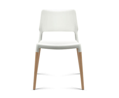 PHOEBE (SET OF 4) WOODEN STACKABLE DINING CHAIR - WHITE