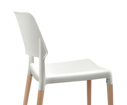 PHOEBE (SET OF 4) WOODEN STACKABLE DINING CHAIR - WHITE
