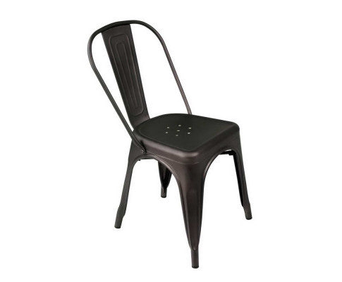 HUNTER METAL DINING CHAIR SET OF 4 - GUNMETAL