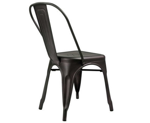 HUNTER METAL DINING CHAIR SET OF 4 - GUNMETAL