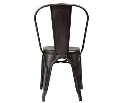 HUNTER METAL DINING CHAIR SET OF 4 - GUNMETAL