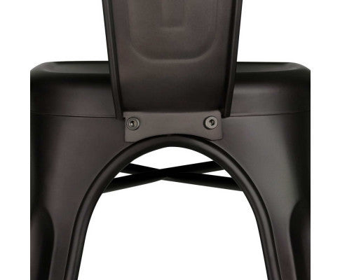 HUNTER METAL DINING CHAIR SET OF 4 - GUNMETAL