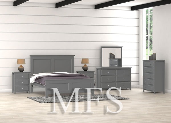 DOUBLE OR QUEEN JASPER (CUSTOM MADE) 5 PIECE (DRESSER) BEDROOM SUITE - ASSORTED COLOURS