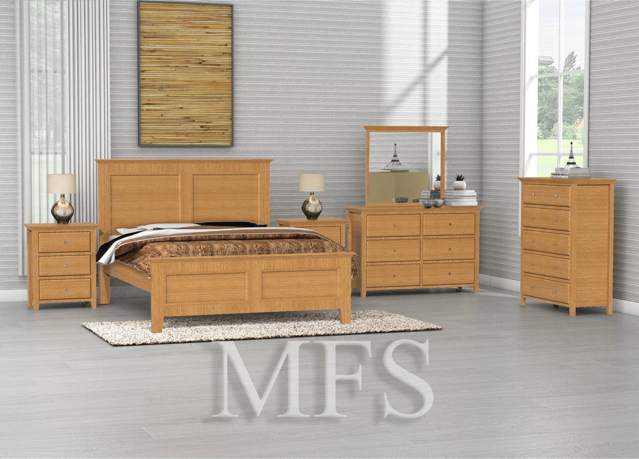 QUEEN JASPER (AUSSIE MADE) BED - TASSIE OAK COMBINATION - ASSORTED COLOURS